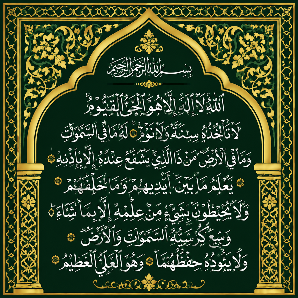 لوحة آية الكرسي — كلاسيكية