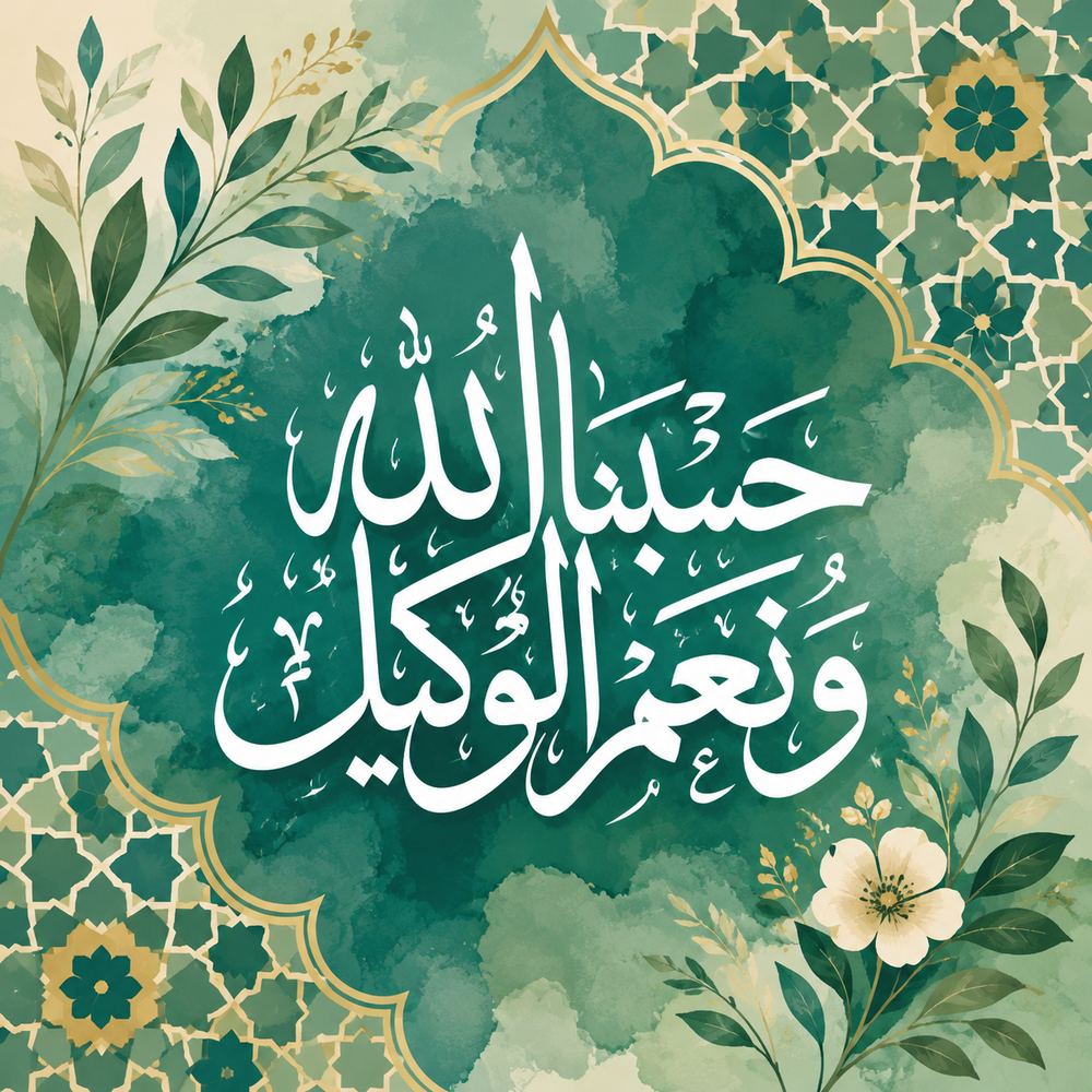 لوحة حسبنا الله ونعم الوكيل