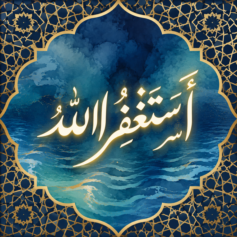 لوحة أستغفر الله